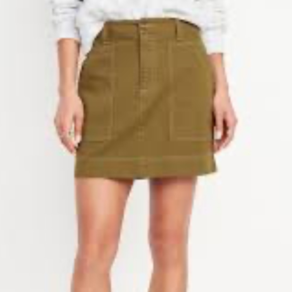 Old Navy Olive Green Cargo Women's Skirt